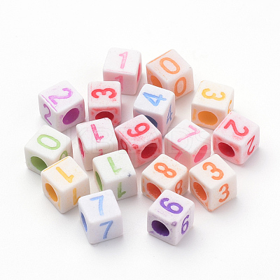 Craft Style Acrylic European Beads MACR-T004-01-1