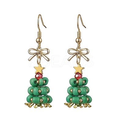 GLass Dangle Earrings EJEW-TA00440-01-1