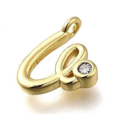 Brass Micro Pave Cubic Zirconia Pendants KK-B132-12G-V-1