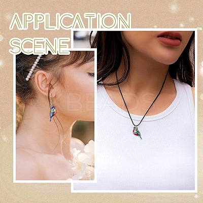 6 Sets 6 Styles Epoxy Resin Pendants RESI-YW0006-38-1