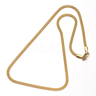 304 Stainless Steel Bar Link Chains Necklaces NJEW-O066-32-1
