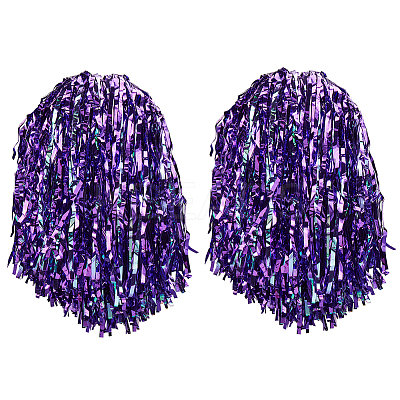Plastic Cheerleading Pom Poms Cheerleading Hand Flowers AJEW-WH20010-89B-1