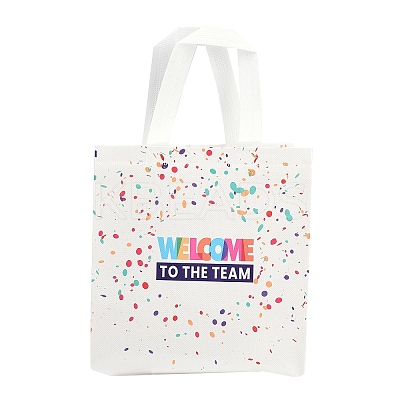 Printed Non-Woven Reusable Folding Wine Bottle Gift Bags with Handle LS-ABAG-C012-04A-1