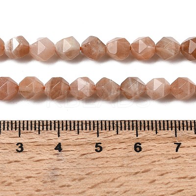 Natural Peach Moonstone Beads Strands G-Z119-A18-01-1