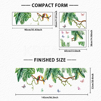 Translucent PVC Self Adhesive Wall Stickers STIC-WH0016-025-1