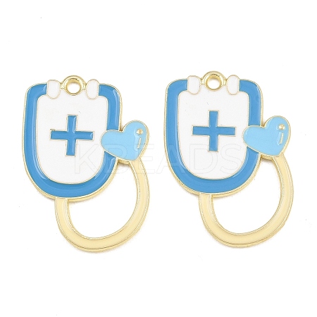 Medical Theme Alloy Enamel Pendants AL-CBA2919-03G-07A-1