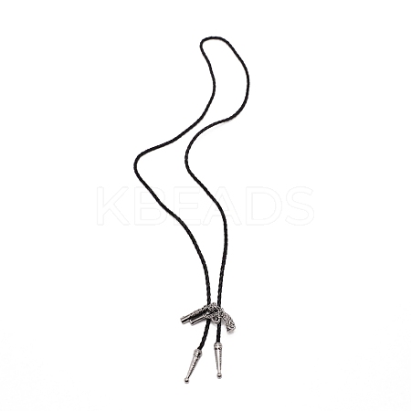Gun Shape Laria Necklace for Men Women NJEW-WH0011-10AS-1