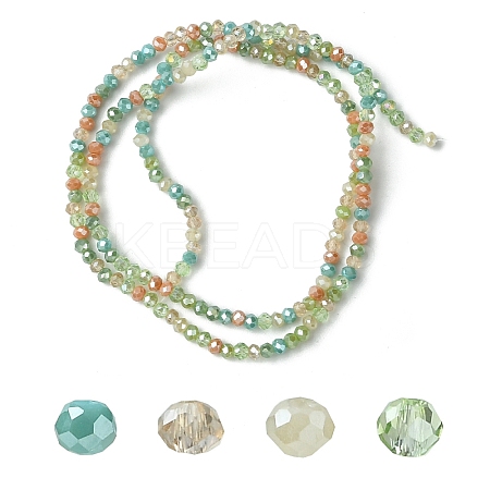 1 Strand Electroplate Glass Beads Strands GLAA-YW0004-49C-1