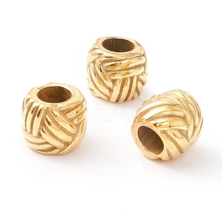 Ion Plating(IP)  304 Stainless Steel European Beads STAS-M298-01G-1