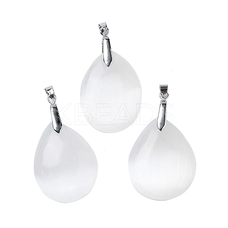 Natural Selenite Big Pendants G-M091-01A-1
