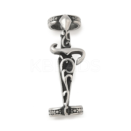 304 Stainless Steel Sword Shape Connector Charms STAS-Z147-07AS-1