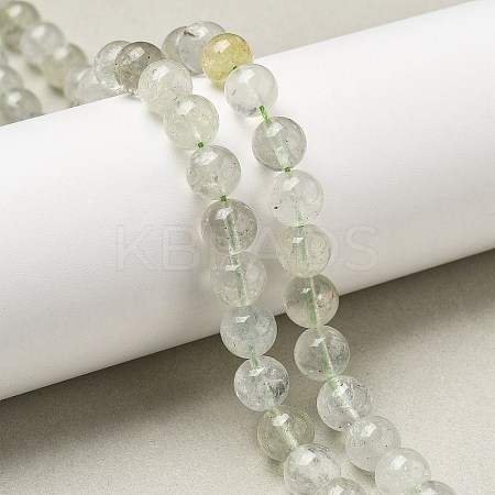 Natural Green Beryl Beads Strands G-F787-01-8mm-1