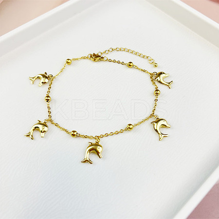 Stainless Steel Ocean Aniamls Charm Anklets WGE5C5C-04-1