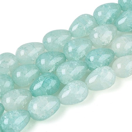 Baking Paint Crackle Glass Beads Strands DGLA-N019-03A-01-1