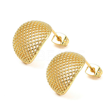 Brass Stud Earrings EJEW-K254-02G-1