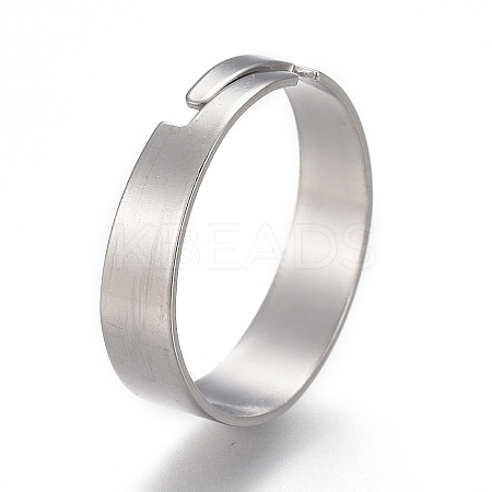 Tarnish Resistant Adjustable 201 Stainless Steel Plain Band Rings STAS-P249-26A-P-1