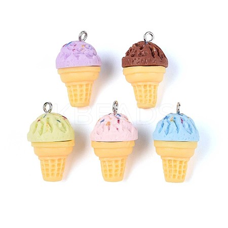 Opaque Resin Pendants RESI-T056-04M-1