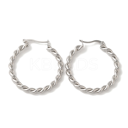 Non-Tarnish 304 Stainless Steel Hoop Earrings for Women EJEW-Z066-03P-1
