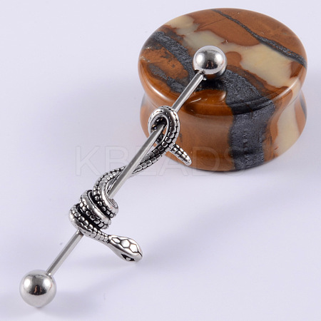 304 Stainless Steel Long Barbell Cartilage Earrings FS-WGA4435-18-1