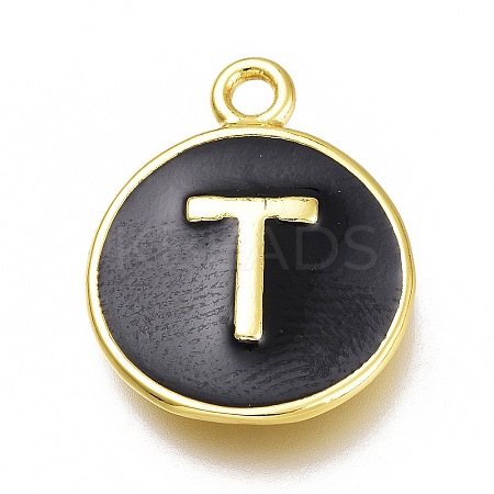 Brass Enamel Pendants KK-H103-02T-G-1