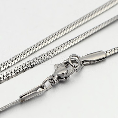 304 Stainless Steel Herringbone Chain Necklaces STAS-O053-17P-1