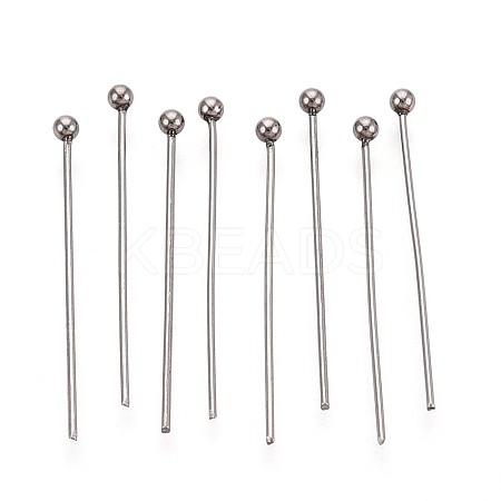 304 Stainless Steel Head Pins STAS-T065-25mm-20P-1