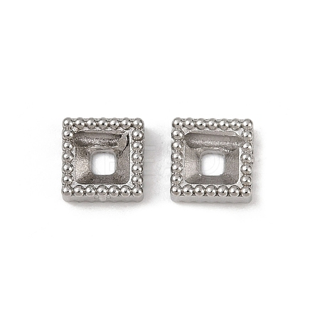 304 Stainless Steel Rhinestone Cabochon Settings STAS-G356-04P-04-1