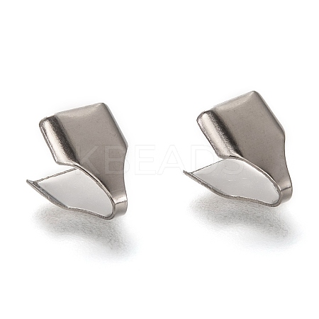 Tarnish Resistant 304 Stainless Steel Folding Crimp Ends LS-X-STAS-G122-09P-C03-1