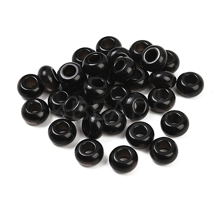 Natural Silver Obsidian European Beads G-G740-14x8mm-44-1