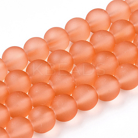 Transparent Glass Bead Strands GLAA-S031-8mm-33-1-1