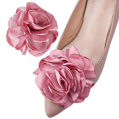 1 Pair Flower Cloth Shoe Decoration AJEW-DR0001-65C-1