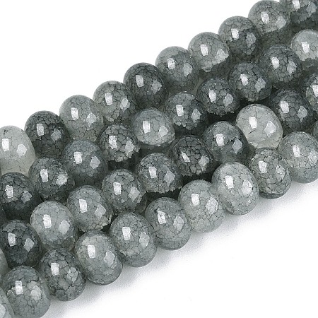 Baking Paint Crackle Glass Beads Strands DGLA-N020-01A-07-1