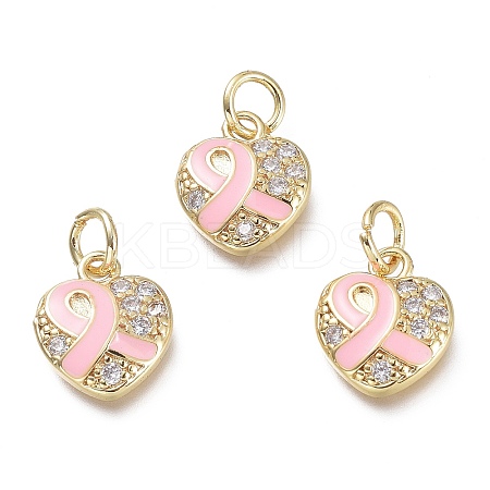 Brass Micro Pave Clear Cubic Zirconia Pendants LS-KK-P188-M01-1