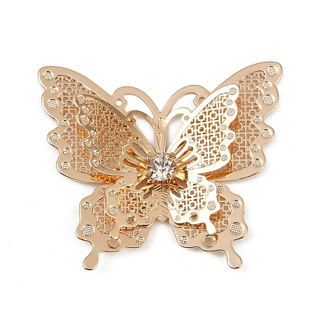 Brass Rhinestone Pendants KK-A261-06KCG-1