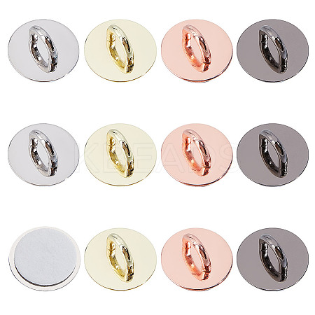 12Pcs 4 Colors Zinc Alloy Hook Hanger AJEW-DR0002-13-1