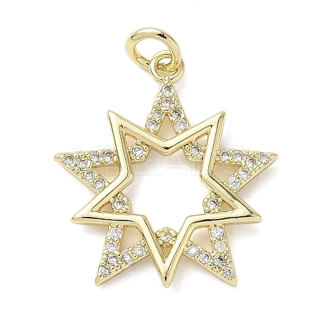 Brass Micro Pave Cubic Zirconia Pendants KK-L248-07G-02-1