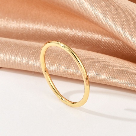 Simple Brass Finger Rings for Women RJEW-G343-12G-1