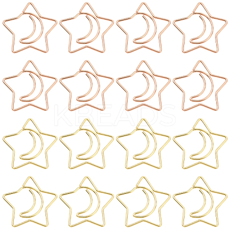 40Pcs 2 Colors Iron Paper Clips AJEW-SP0002-98A-1