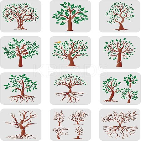 PET Hollow out Drawing Painting Stencils Sets for Kids Teen Boys Girls DIY-WH0172-752-1