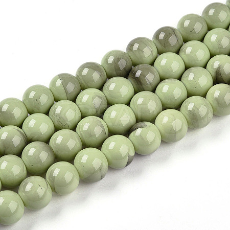 Baking Paint Glass Beads Strands DGLA-N013-10mm-05-1