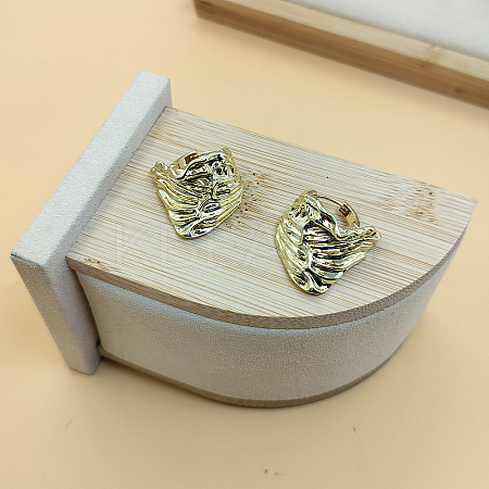 Fashionable Brass Hoop Earrings for Women WF1855-2-1
