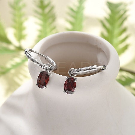 304 Stainless Steel Micro Pave Cubic Zirconia Hoop Earrings STAS-R004-07P-01-1