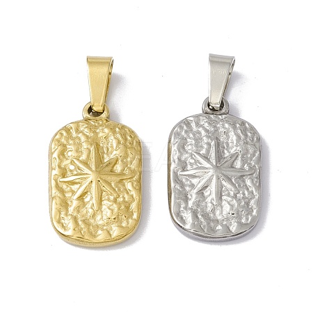 304 Stainless Steel Pendants STAS-A062-25-1