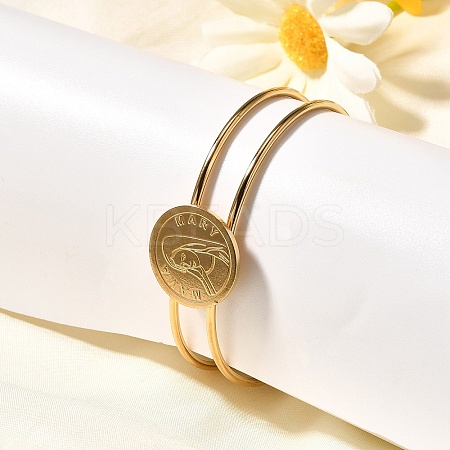 Mother's Day 201 Stainless Steel Bangles BJEW-R014-03G-1