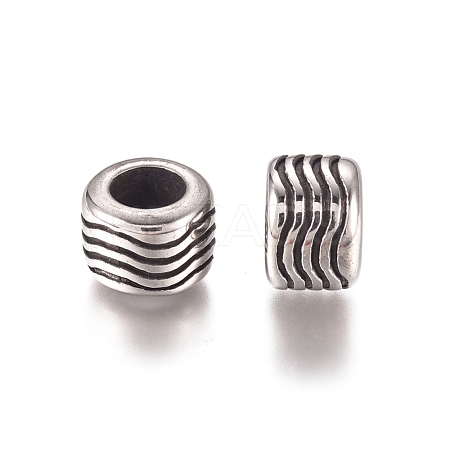 304 Stainless Steel European Beads STAS-D175-03AS-1