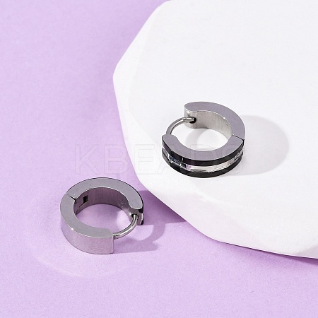 304 Stainless Steel Hoop Earrings EJEW-D331-04PB-1