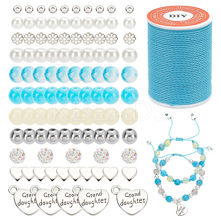 DIY Word Grand Daughter Bracelet Making Kit DIY-AR0003-55-1