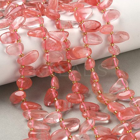 Cherry Quartz Glass Beads Strands G-P604-A10-01-1