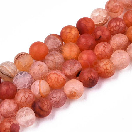 Natural Crackle Agate Beads Strands G-S373-002B-6mm-1