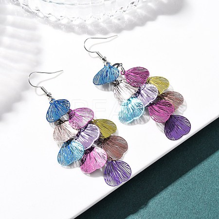 430 Stainless Steel Heart Dangle Earrings EJEW-A137-09P-02-1